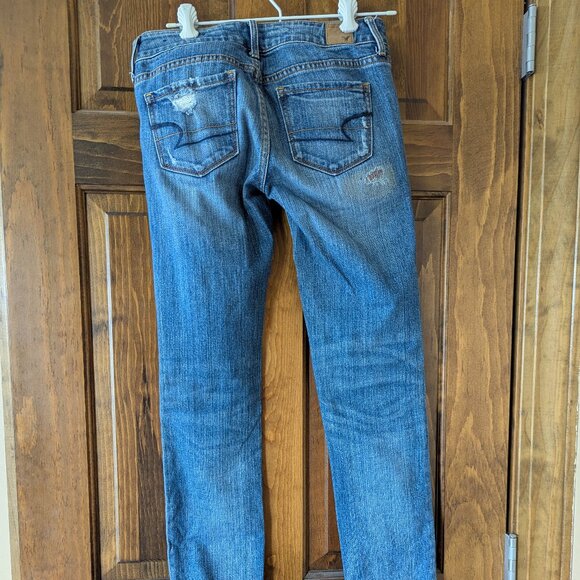 American Eagle Distressed Skinny Jeans - Size: 2 Regular - Picture 2 of 5